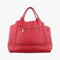 Vitello Caribu Front Zip Pocket Tote Red Leather RN0908 25ヴィテッロ カリブー フロントジップ ポケット トート レッド レザー RN0908 25
