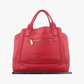 Vitello Caribu Front Zip Pocket Tote Red Leather RN0908 25ヴィテッロ カリブー フロントジップ ポケット トート レッド レザー RN0908 25