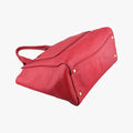 Vitello Caribu Front Zip Pocket Tote Red Leather RN0908 25ヴィテッロ カリブー フロントジップ ポケット トート レッド レザー RN0908 25