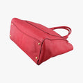 Vitello Caribu Front Zip Pocket Tote Red Leather RN0908 25ヴィテッロ カリブー フロントジップ ポケット トート レッド レザー RN0908 25