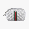 GG Marmont Pochette Silver×Green×Red Leather 541051 I025694078GGマーモント ポシェット シルバー×グリーン×レッド レザー 541051 I025694078