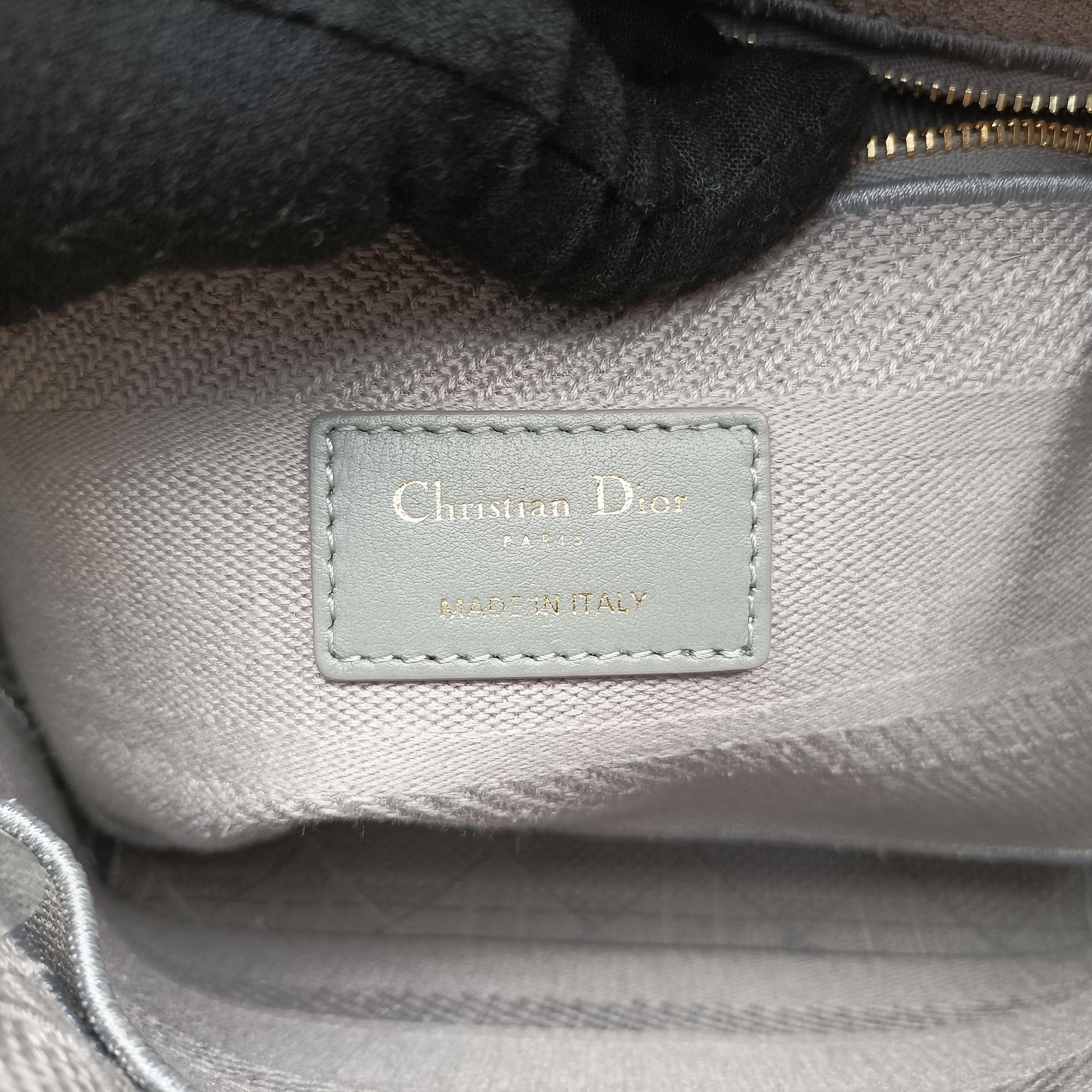 Lady Dior D-lite Grey Jacquard 50-MA-0290 IC Chipレディディオール D-lite グレー ジャガード 50-MA-0290 ICチップ