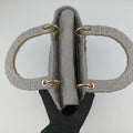 Lady Dior D-lite Grey Jacquard 50-MA-0290 IC Chipレディディオール D-lite グレー ジャガード 50-MA-0290 ICチップ
