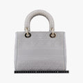 Lady Dior D-lite Grey Jacquard 50-MA-0290 IC Chipレディディオール D-lite グレー ジャガード 50-MA-0290 ICチップ