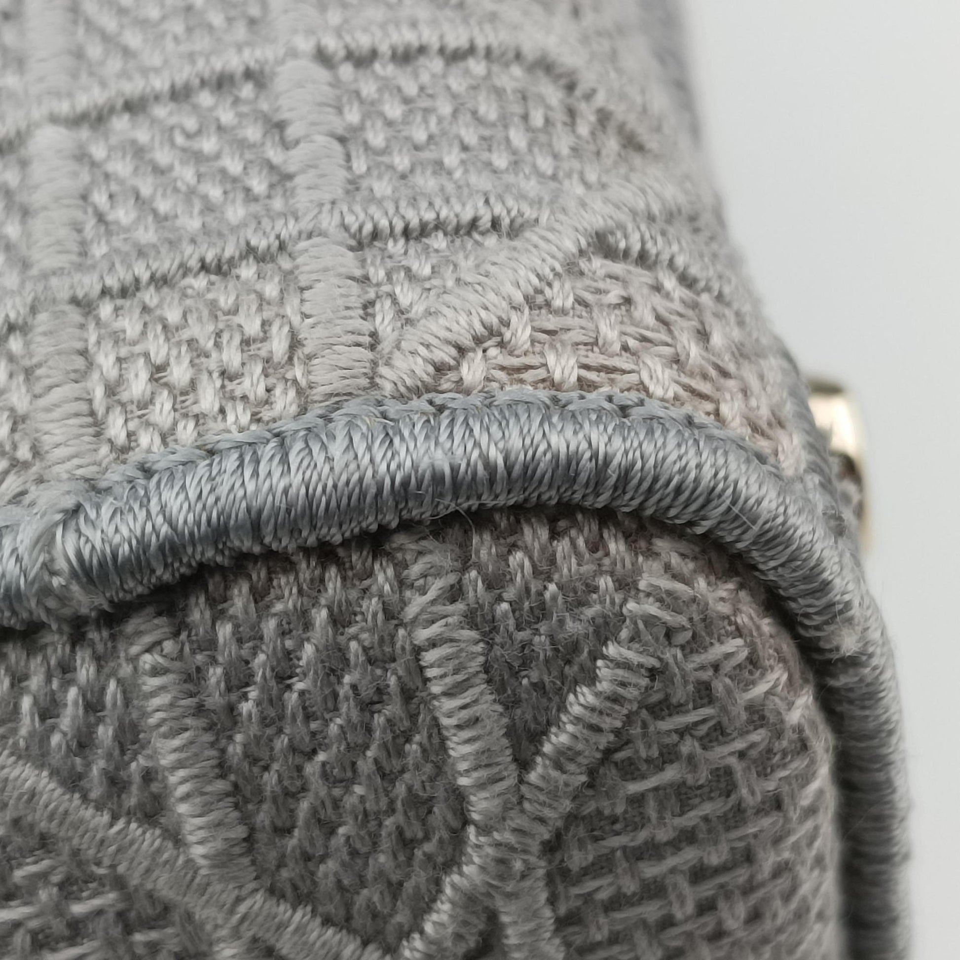 Lady Dior D-lite Grey Jacquard 50-MA-0290 IC Chipレディディオール D-lite グレー ジャガード 50-MA-0290 ICチップ