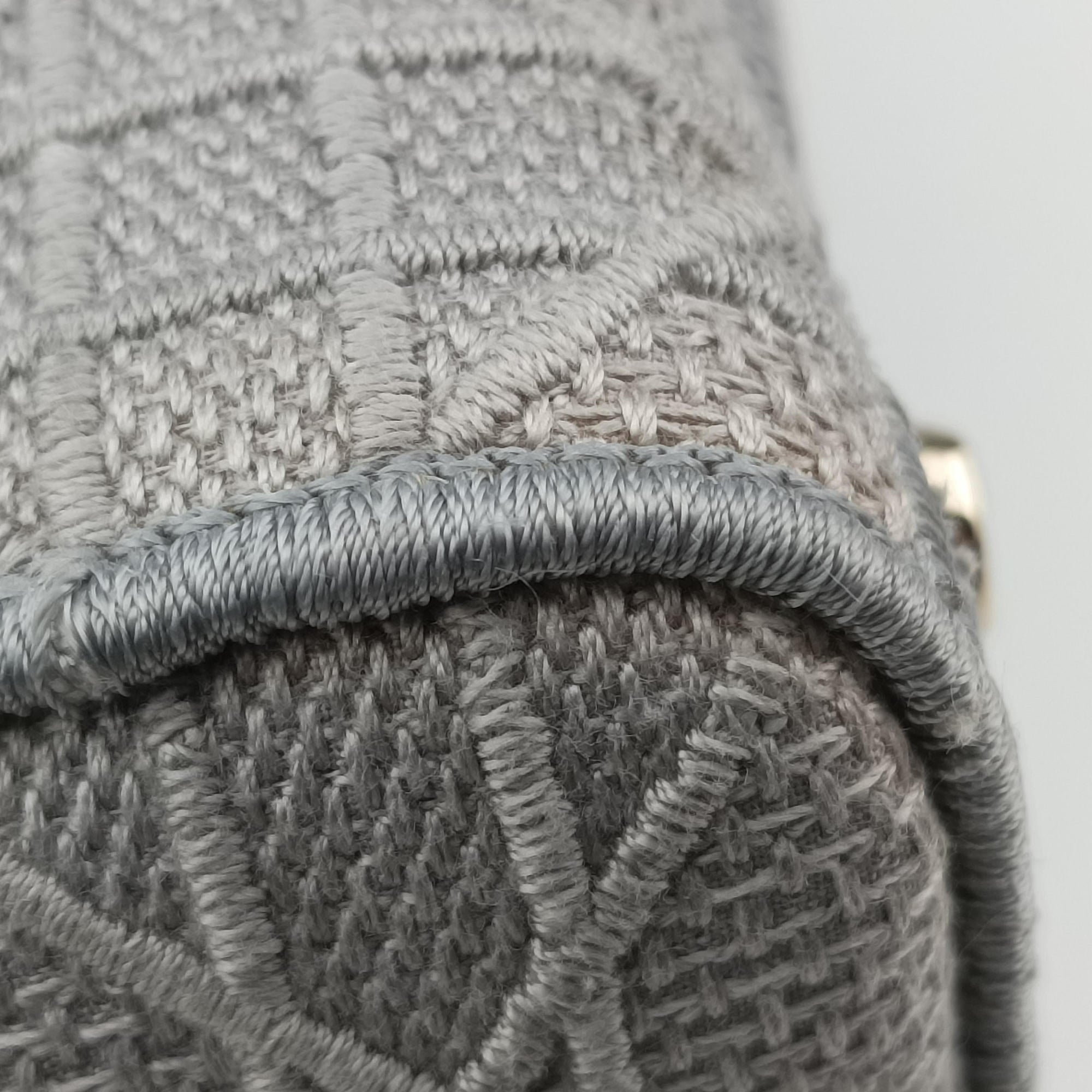 Lady Dior D-lite Grey Jacquard 50-MA-0290 IC Chipレディディオール D-lite グレー ジャガード 50-MA-0290 ICチップ