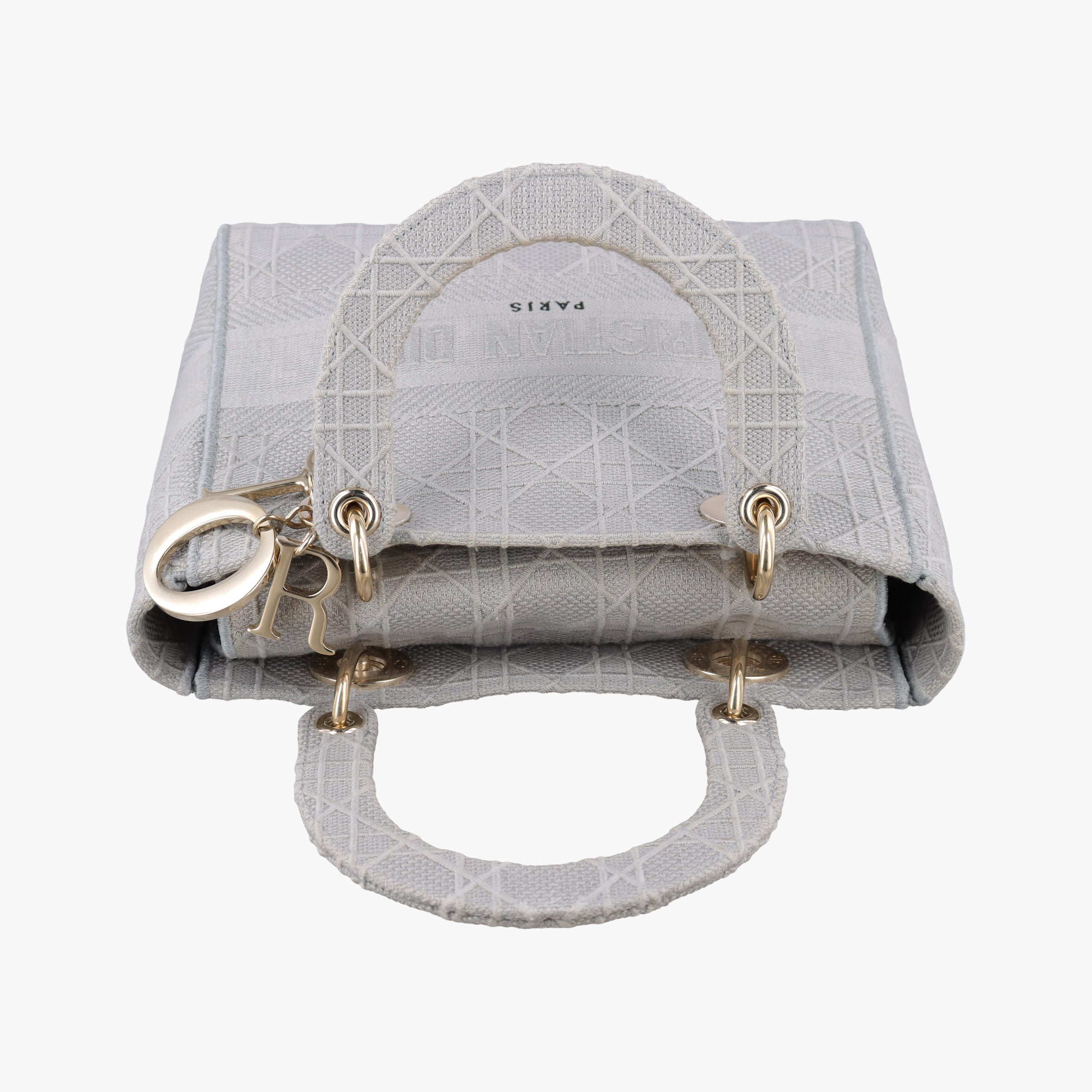 Lady Dior D-lite Grey Jacquard 50-MA-0290 IC Chipレディディオール D-lite グレー ジャガード 50-MA-0290 ICチップ