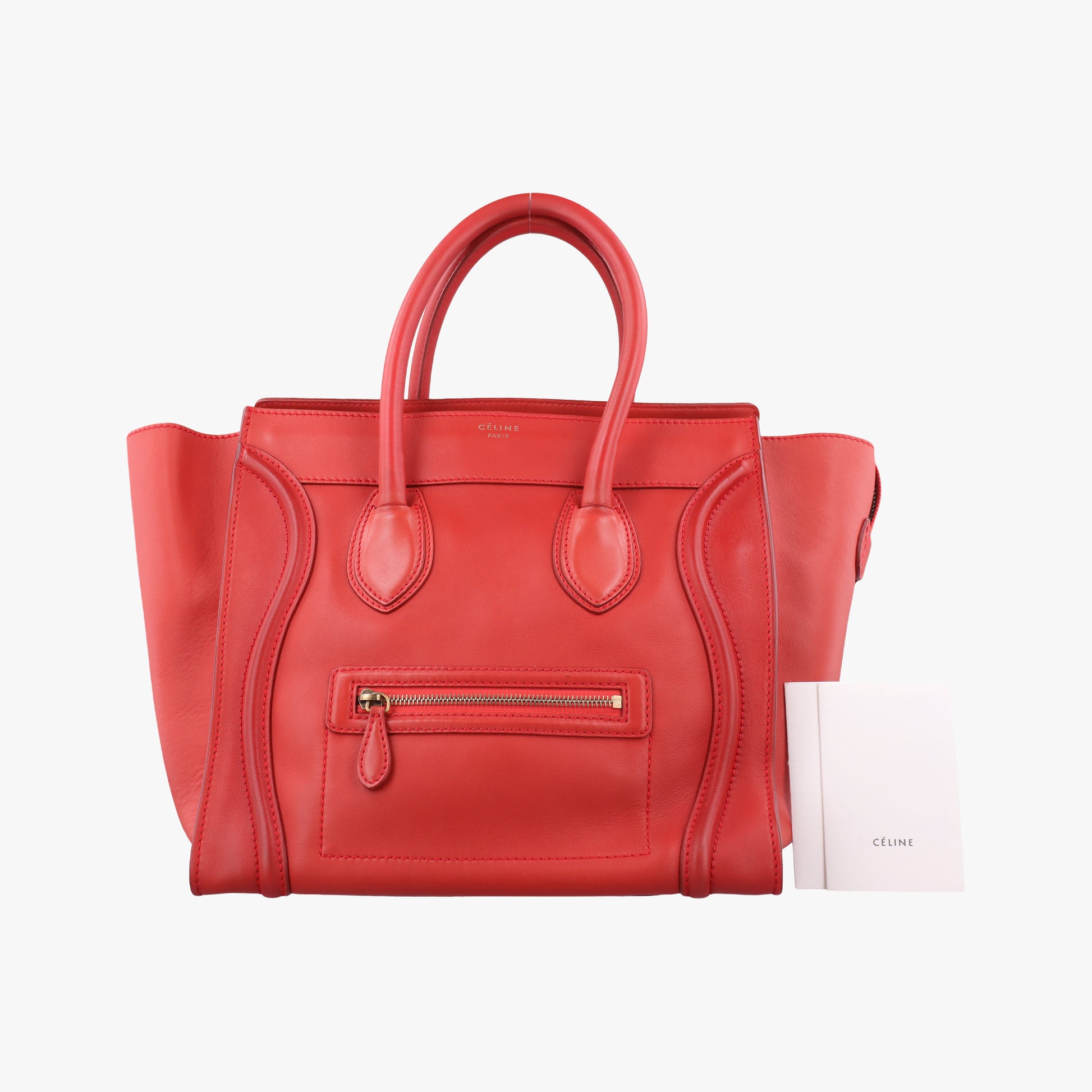 Luggage Micro shopper Red Leather F-CE-0151ラゲージマイクロショッパー レッド レザー F-CE-0151