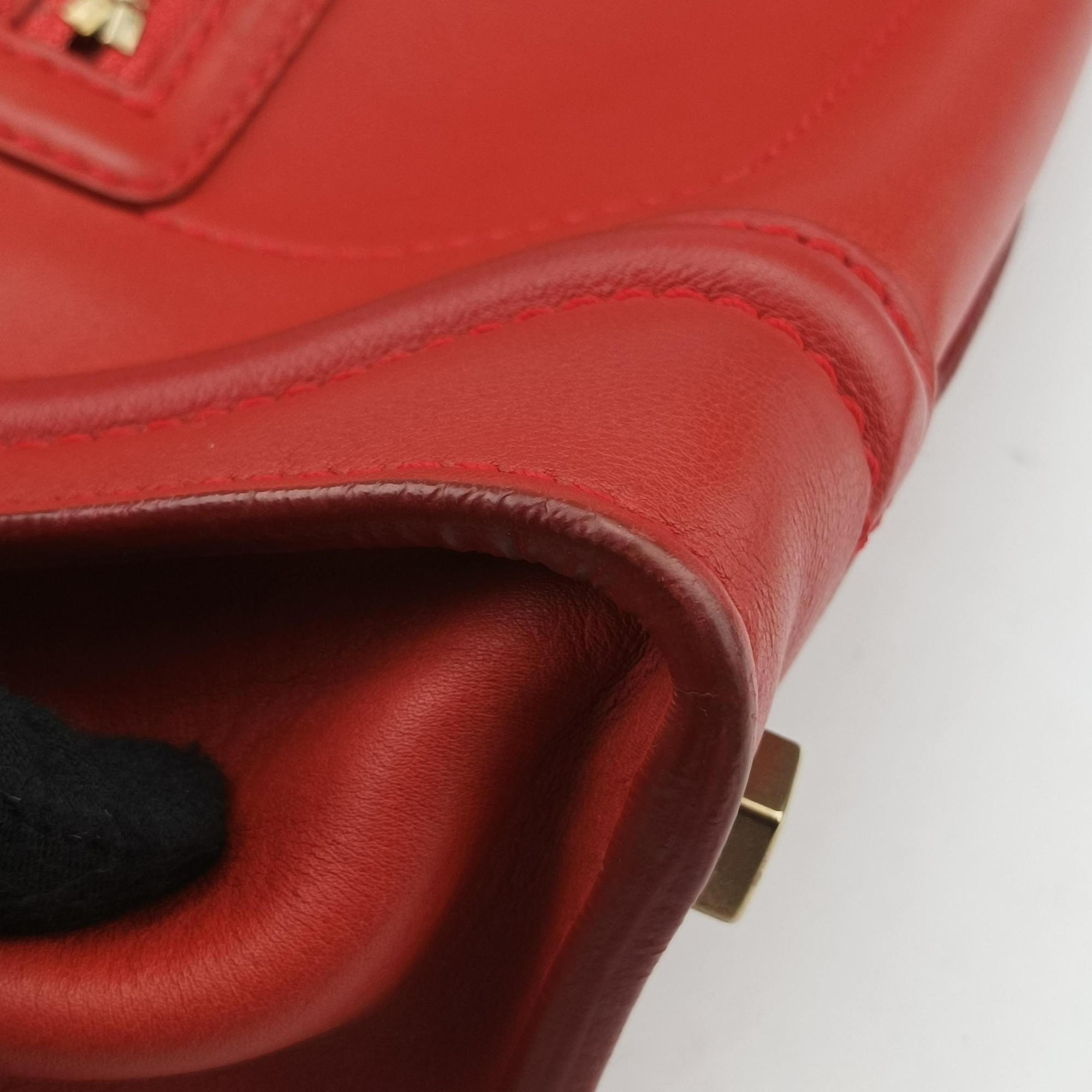 Luggage Micro shopper Red Leather F-CE-0151ラゲージマイクロショッパー レッド レザー F-CE-0151