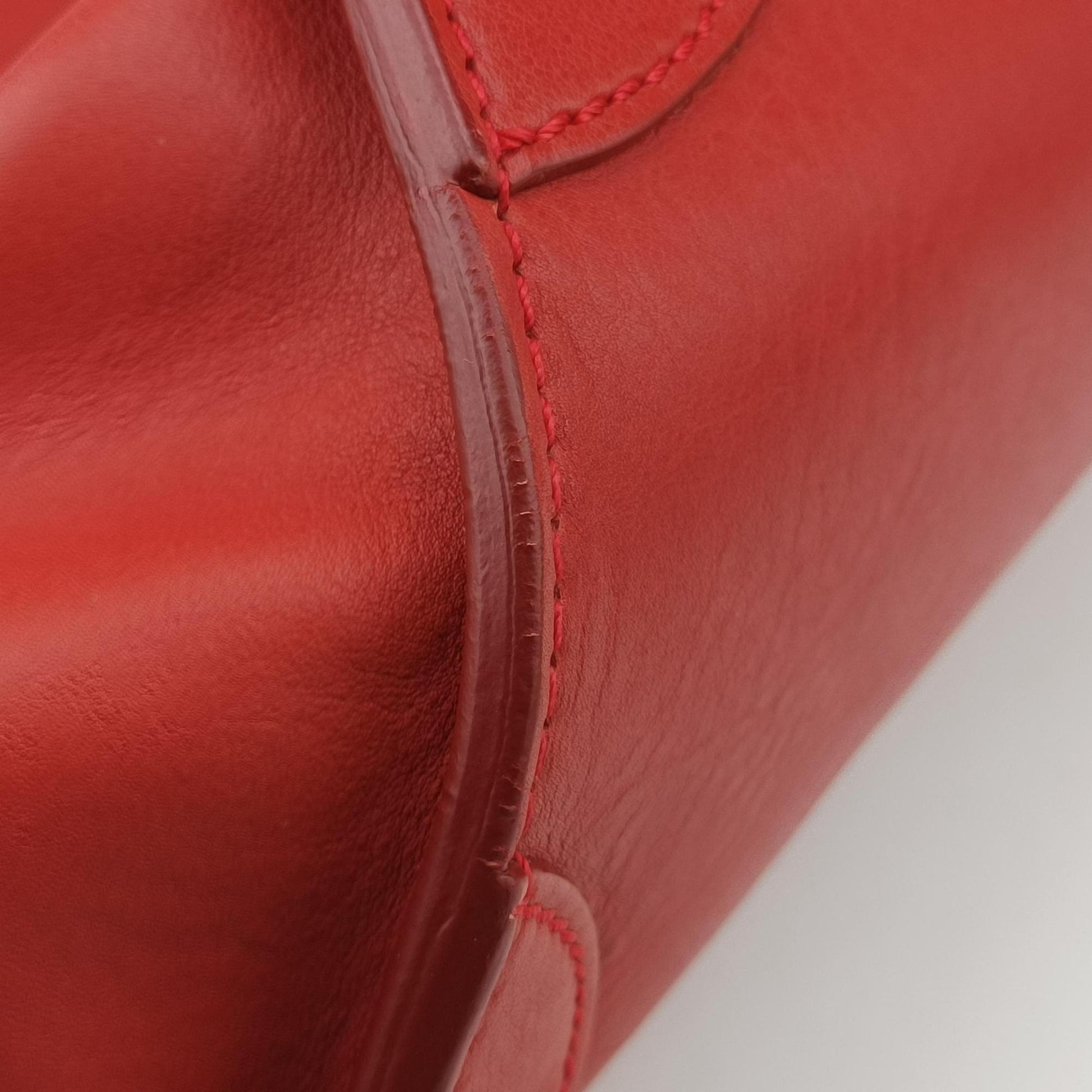 Luggage Micro shopper Red Leather F-CE-0151ラゲージマイクロショッパー レッド レザー F-CE-0151