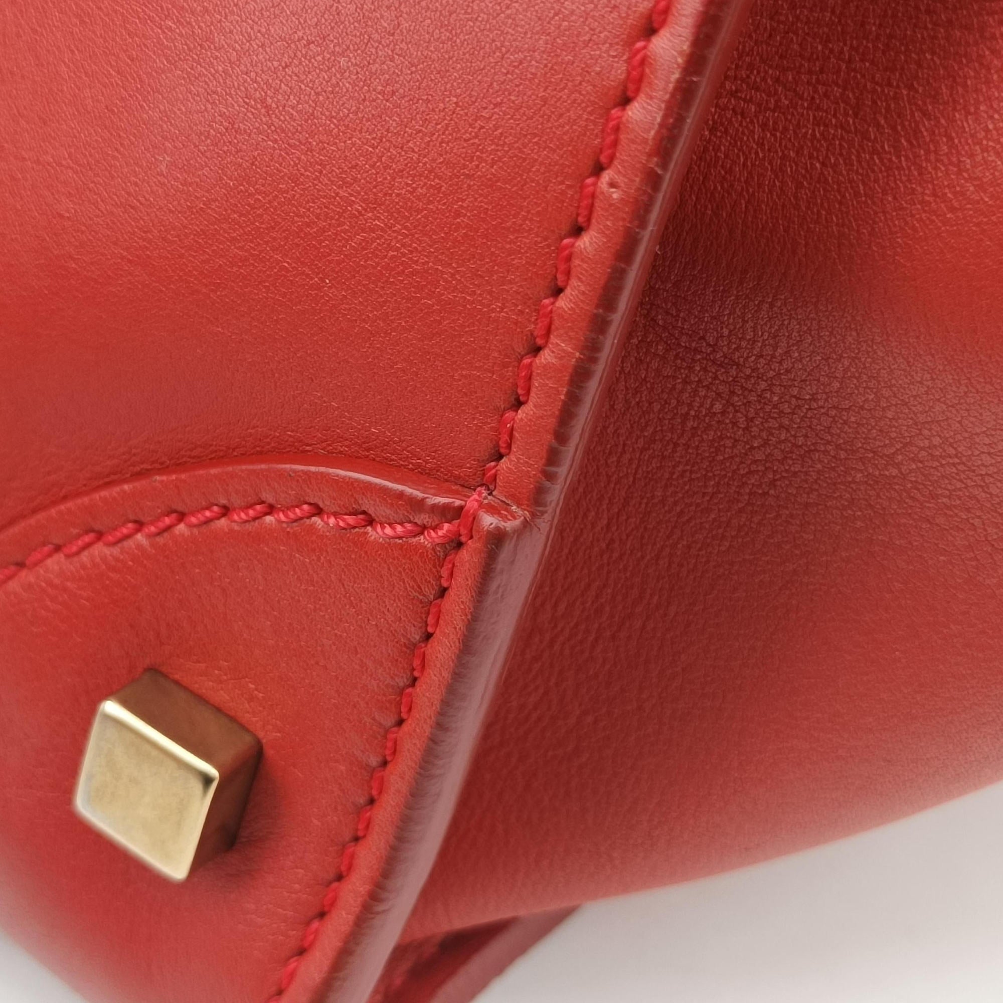 Luggage Micro shopper Red Leather F-CE-0151ラゲージマイクロショッパー レッド レザー F-CE-0151