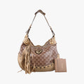 Babouska Heart Hobo khaki×golden PVC coated canvas 211965 F3936531バブースカ ハート ホーボー カーキ×ゴールド PVCコーティングキャンバス 211965 F3936531