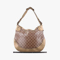 Babouska Heart Hobo khaki×golden PVC coated canvas 211965 F3936531バブースカ ハート ホーボー カーキ×ゴールド PVCコーティングキャンバス 211965 F3936531