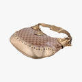 Babouska Heart Hobo khaki×golden PVC coated canvas 211965 F3936531バブースカ ハート ホーボー カーキ×ゴールド PVCコーティングキャンバス 211965 F3936531