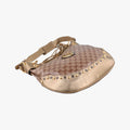 Babouska Heart Hobo khaki×golden PVC coated canvas 211965 F3936531バブースカ ハート ホーボー カーキ×ゴールド PVCコーティングキャンバス 211965 F3936531