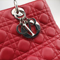 Lady Dior Red lambskin 08-MA-0161レディディオール レッド ラムスキン 08-MA-0161