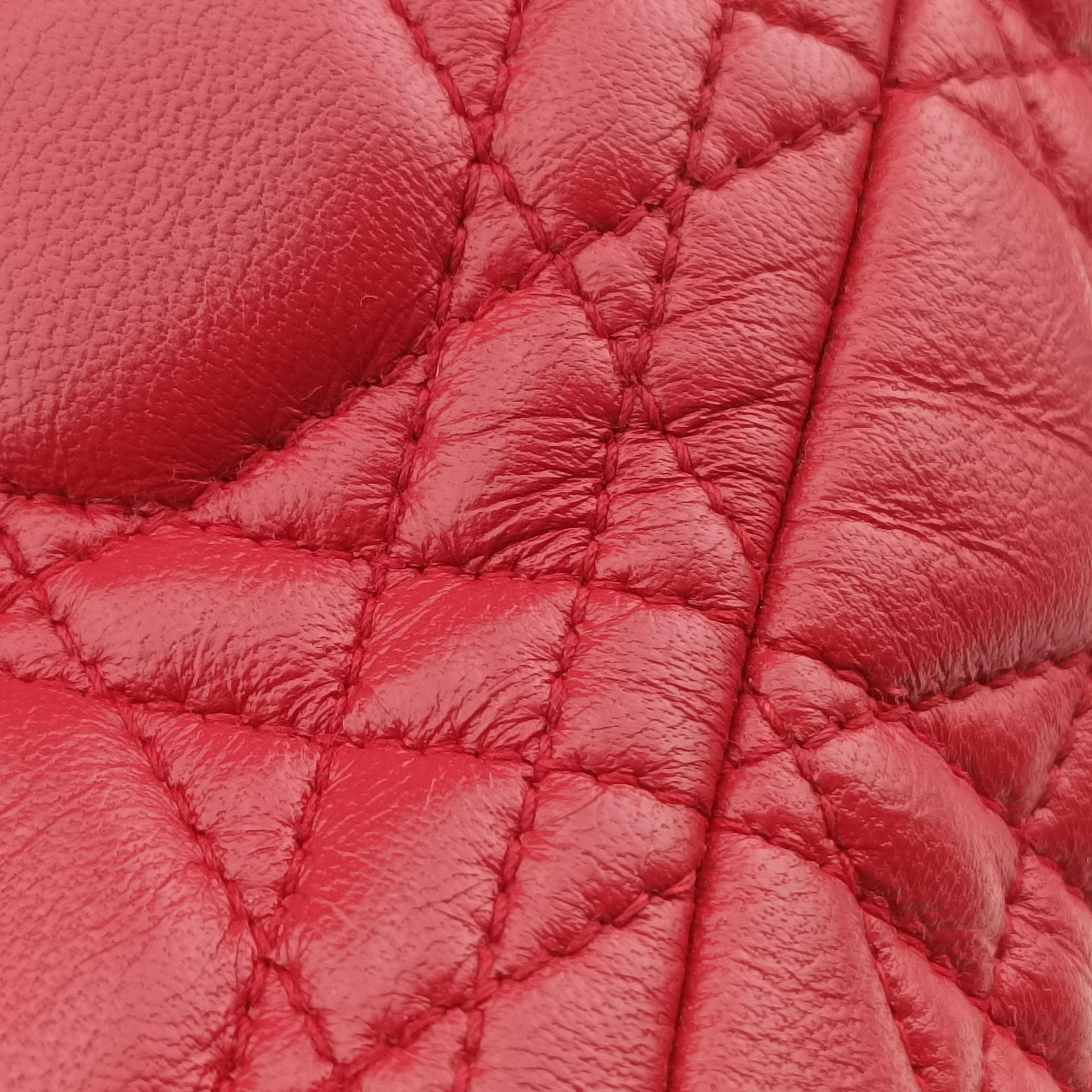 Lady Dior Red lambskin 08-MA-0161レディディオール レッド ラムスキン 08-MA-0161