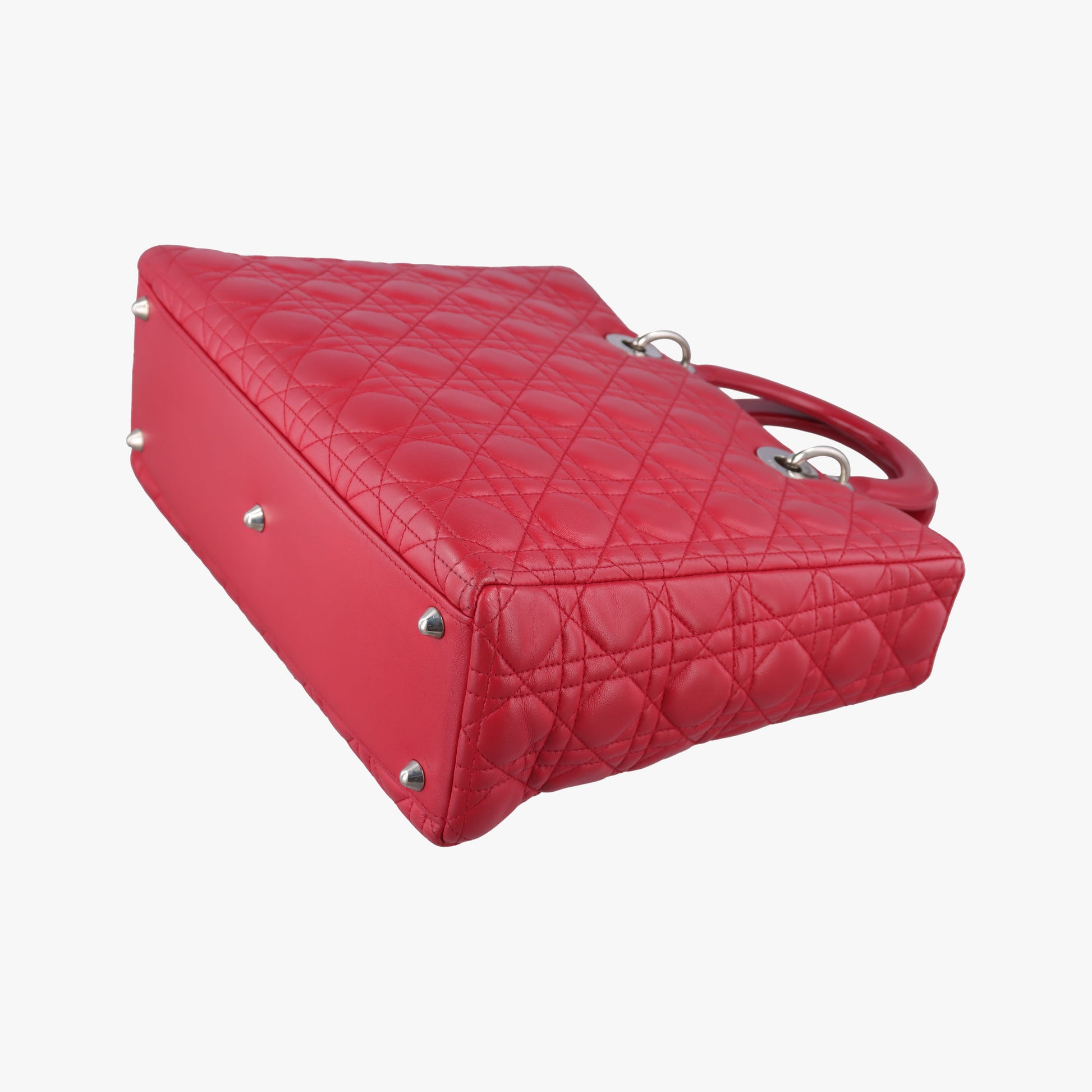 Lady Dior Red lambskin 08-MA-0161レディディオール レッド ラムスキン 08-MA-0161