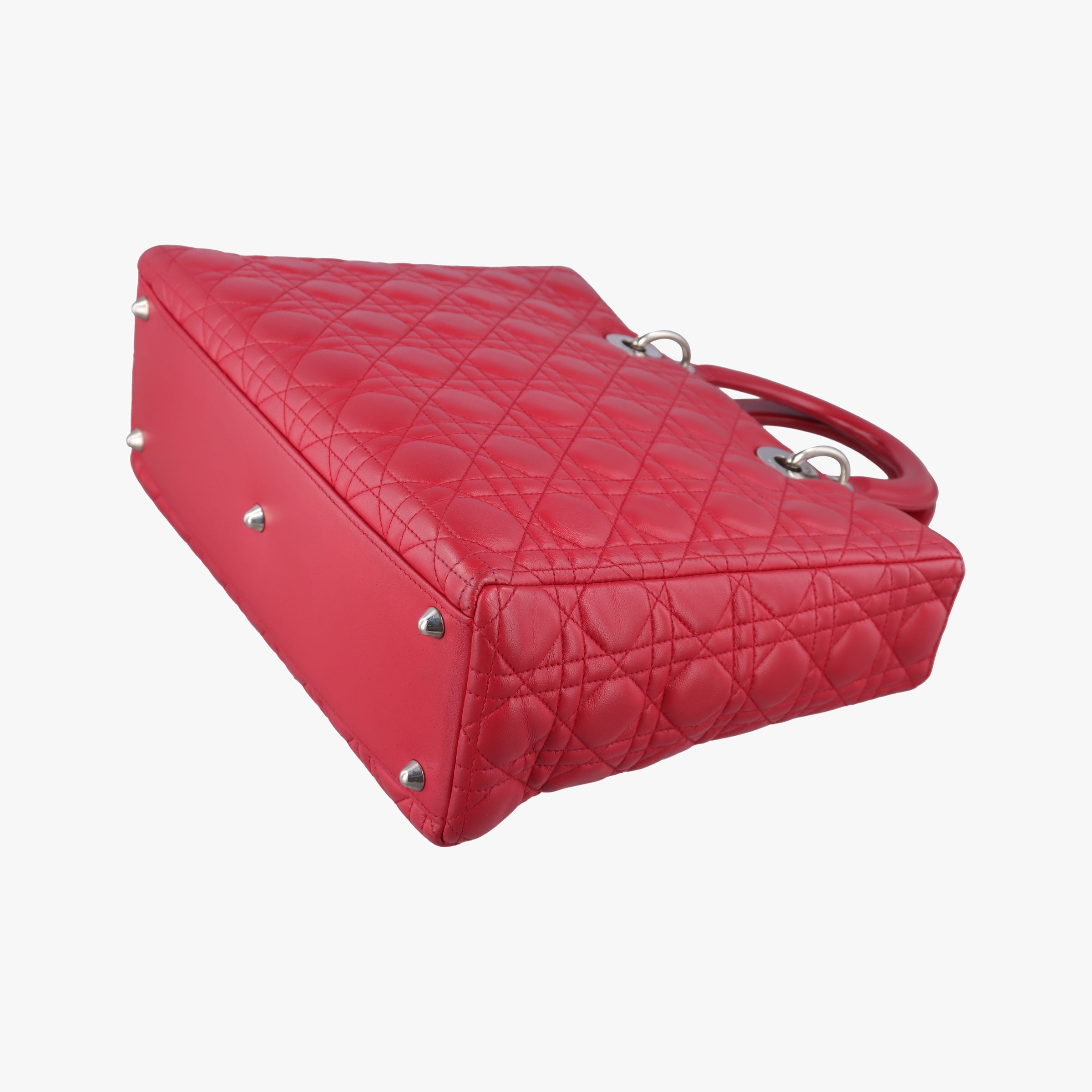 Lady Dior Red lambskin 08-MA-0161レディディオール レッド ラムスキン 08-MA-0161