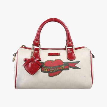 GG Supreme Tattoo Print Heart Charm Joy White PVC coated canvas 190257 F3741213GGスプリーム タトゥープリント ハートチャーム ホワイト PVCコーティングキャンバス 190257 F3741213