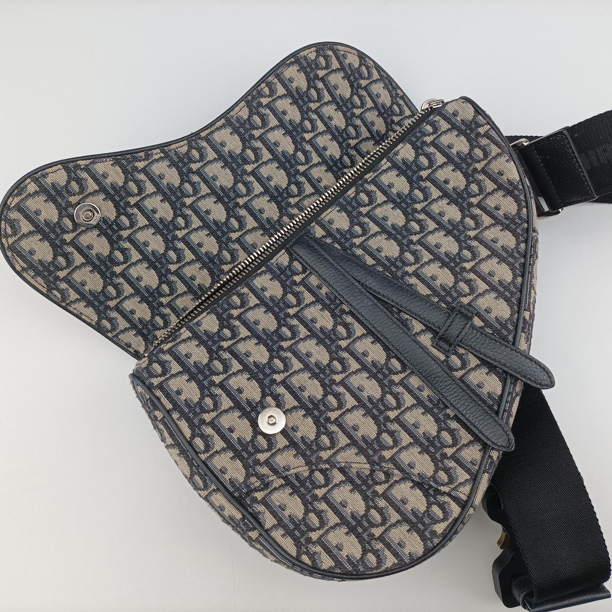 saddle Navy Jacquard×Leather 21-BO-1210サドル ネイビー ジャガード×レザー 21-BO-1210