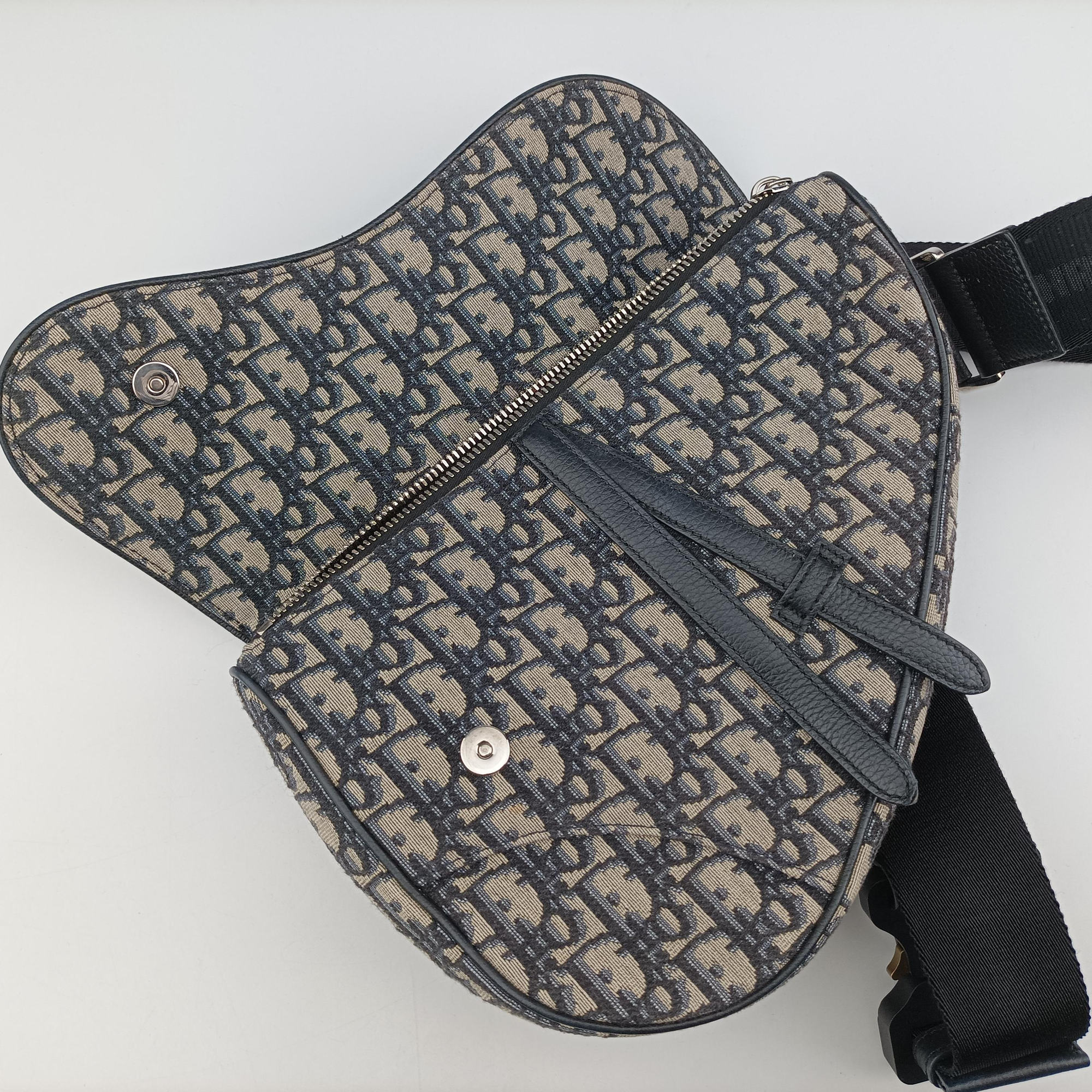 saddle Navy Jacquard×Leather 21-BO-1210サドル ネイビー ジャガード×レザー 21-BO-1210