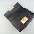 Padlock Black×Red×Golden Leather 432182 D021573276パドロック ブラック×レッド×ゴールド レザー 432182 D021573276