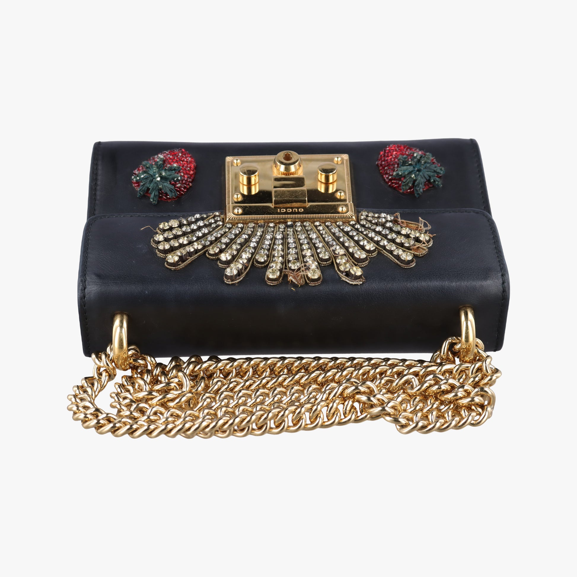Padlock Black×Red×Golden Leather 432182 D021573276パドロック ブラック×レッド×ゴールド レザー 432182 D021573276