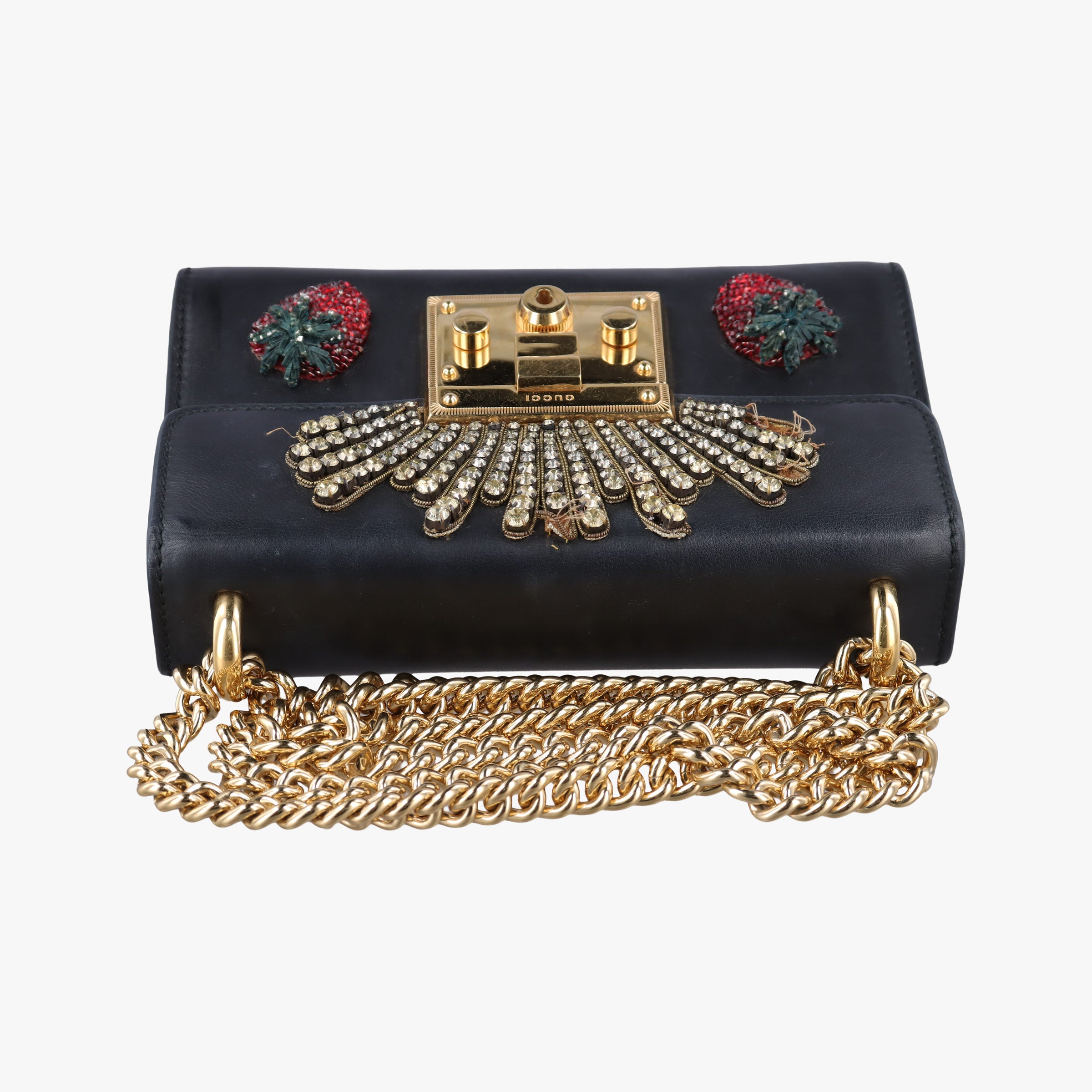 Padlock Black×Red×Golden Leather 432182 D021573276パドロック ブラック×レッド×ゴールド レザー 432182 D021573276