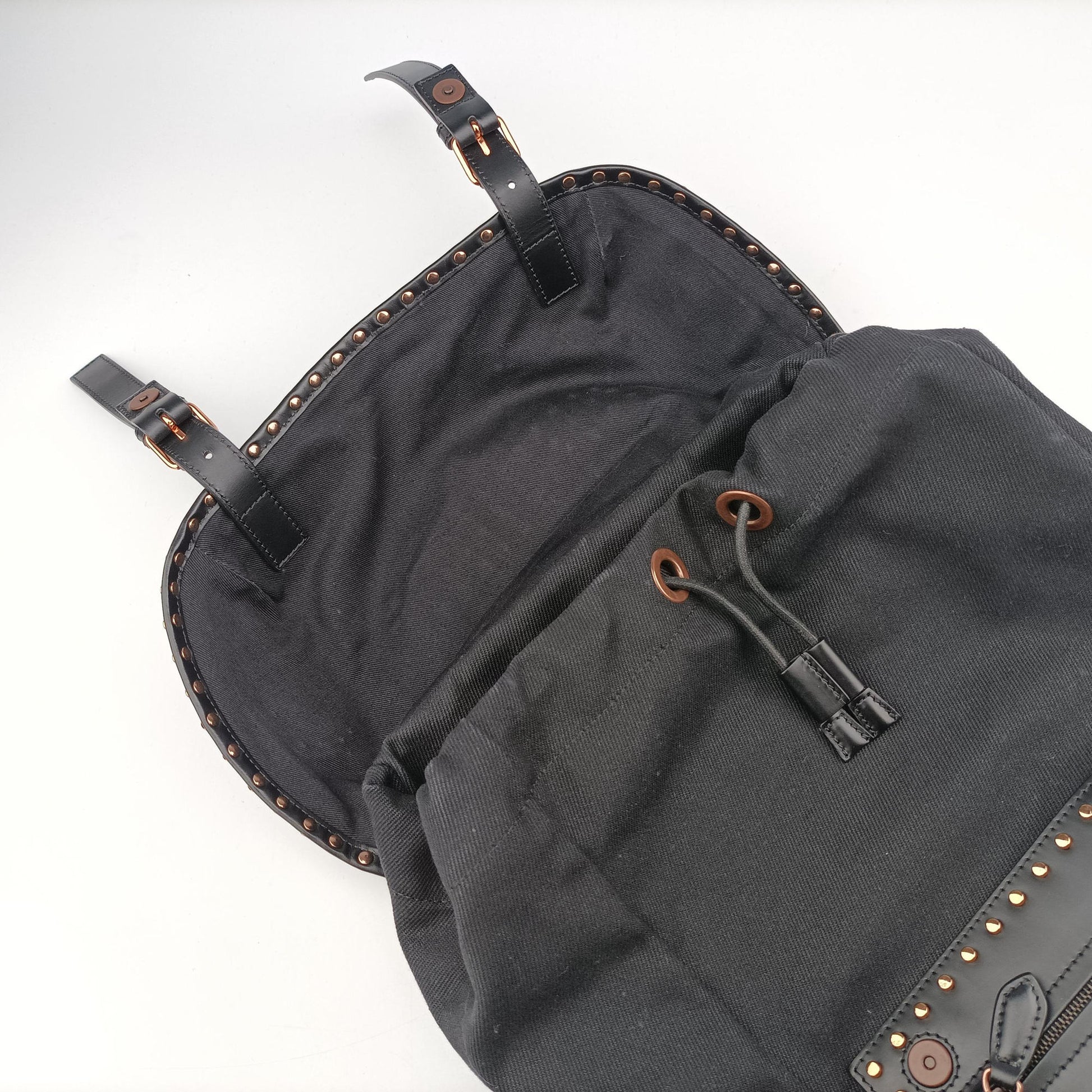 RiderBlackCanvas × Calfskin Leather ZE F 0156ライダーブラックキャンバス × カーフレザーZE F 0156