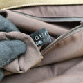 Pre-owned Gucci Abbey D-Ring Golden×Brown Leather×canvas 189931 handbag | stylenewstar
