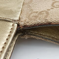 Pre-owned Gucci Abbey D-Ring Golden×Brown Leather×canvas 189931 handbag | stylenewstar