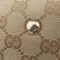 Pre-owned Gucci Abbey D-Ring Golden×Brown Leather×canvas 189931 handbag | stylenewstar