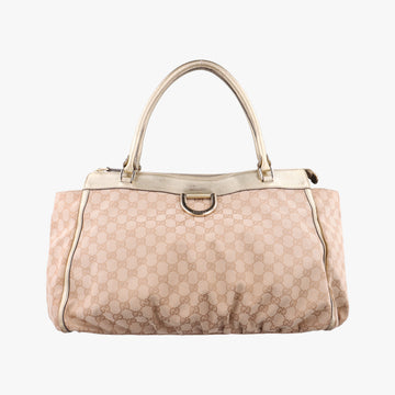 Vintage Gucci Abbey D-Ring Golden × Beige canvas×leather 190248 handbag | stylenewstar