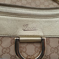 Vintage Gucci Abbey D-Ring Golden × Beige canvas×leather 190248 handbag | stylenewstar