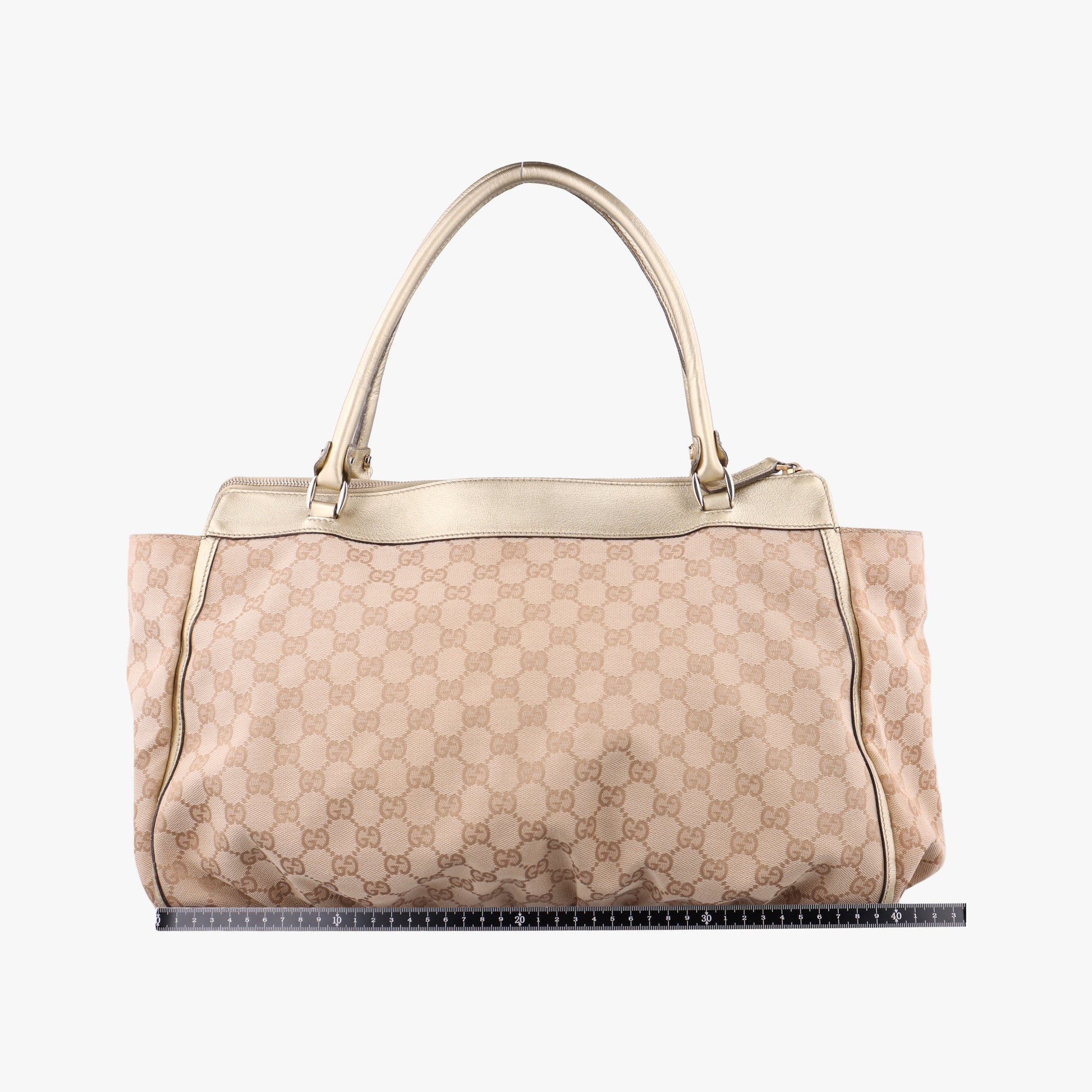 Vintage Gucci Abbey D-Ring Golden × Beige canvas×leather 190248 handbag | stylenewstar