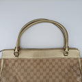 Vintage Gucci Abbey D-Ring Golden × Beige canvas×leather 190248 handbag | stylenewstar