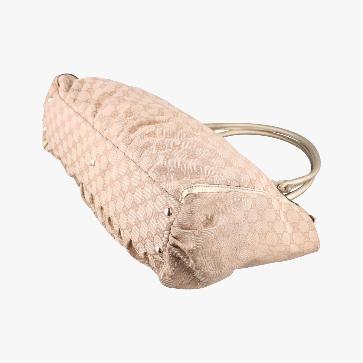 Vintage Gucci Abbey D-Ring Golden × Beige canvas×leather 190248 handbag | stylenewstar