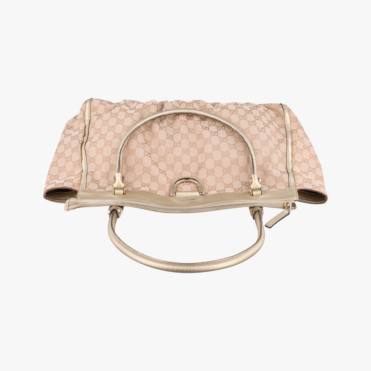 Vintage Gucci Abbey D-Ring Golden × Beige canvas×leather 190248 handbag | stylenewstar
