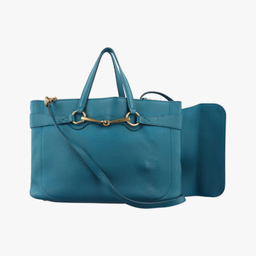 Vintage Gucci Bright Bit Blue Leather 353117 shoulderbag | stylenewstar