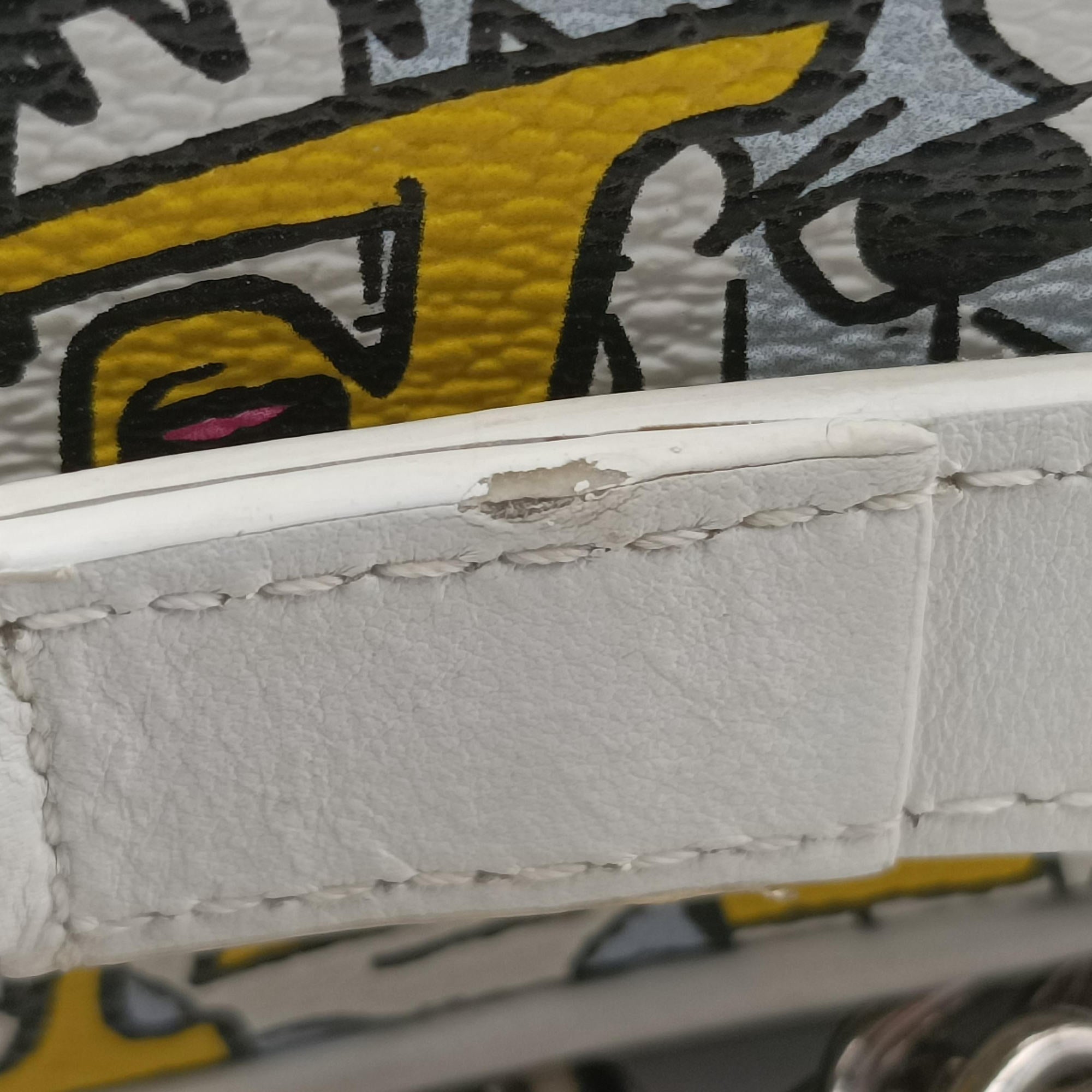 Mini Soft Trunk White×multicolor Monogram Comics M82008 IC Chipミニソフトトランク ホワイト×マルチカラー モノグラムコミック M82008 ICチップ