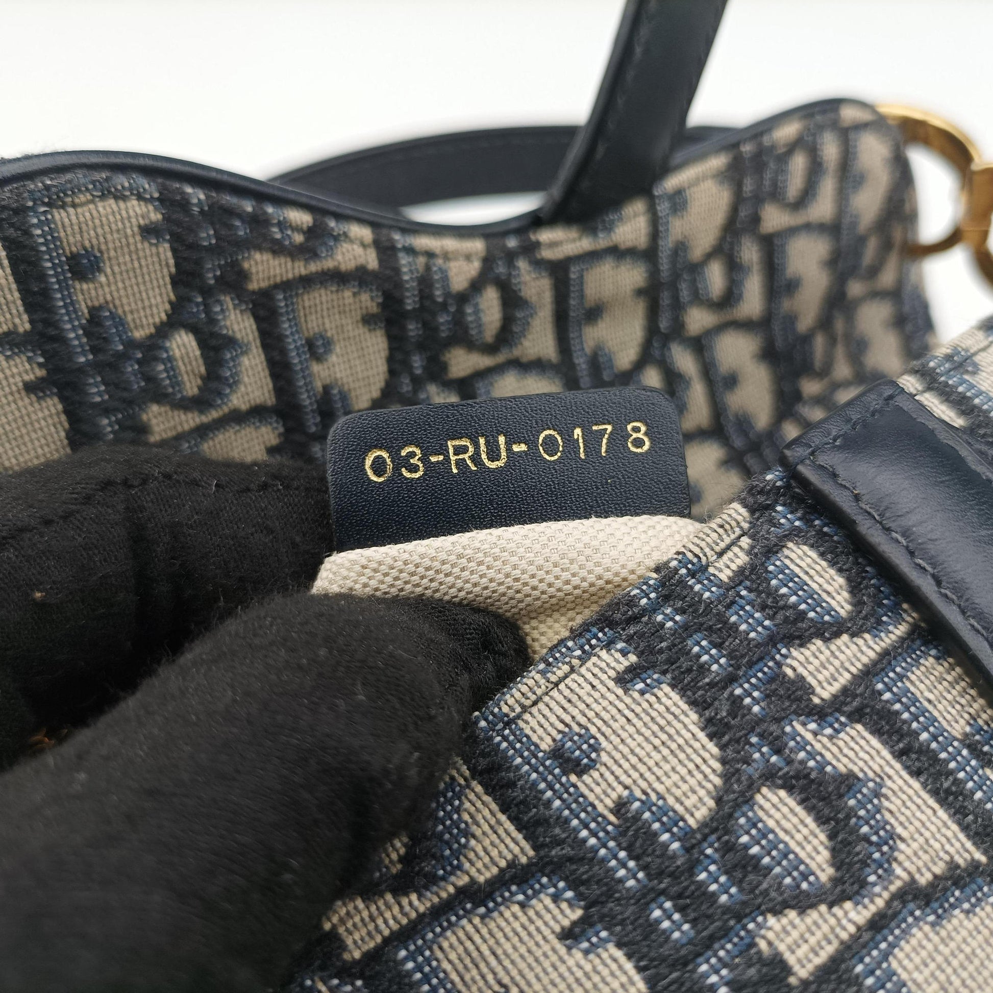 Saddle Navy×grey Jacquard × Leather 03-RU-0178サドル ネイビー×グレー ジャガード×レザー 03-RU-0178