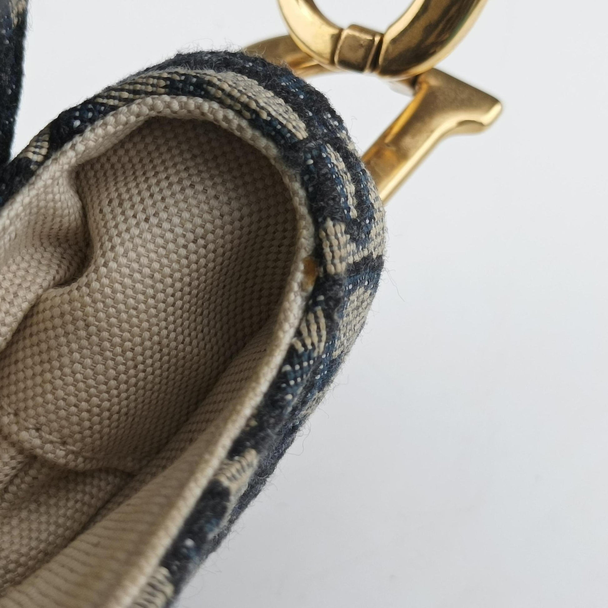 Saddle Navy×grey Jacquard × Leather 03-RU-0178サドル ネイビー×グレー ジャガード×レザー 03-RU-0178
