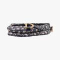 Saddle Navy×grey Jacquard × Leather 03-RU-0178サドル ネイビー×グレー ジャガード×レザー 03-RU-0178