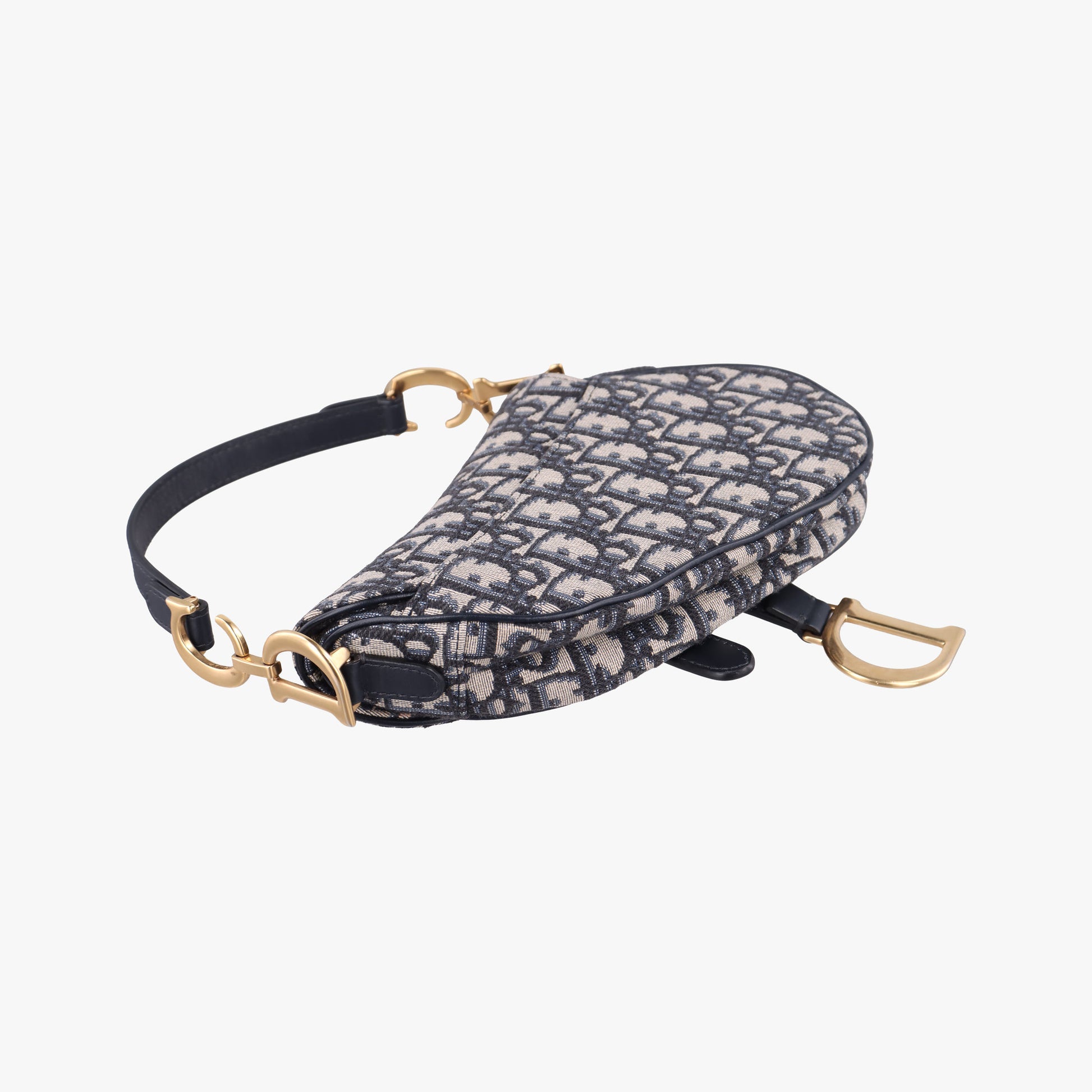 Saddle Navy×grey Jacquard × Leather 03-RU-0178サドル ネイビー×グレー ジャガード×レザー 03-RU-0178