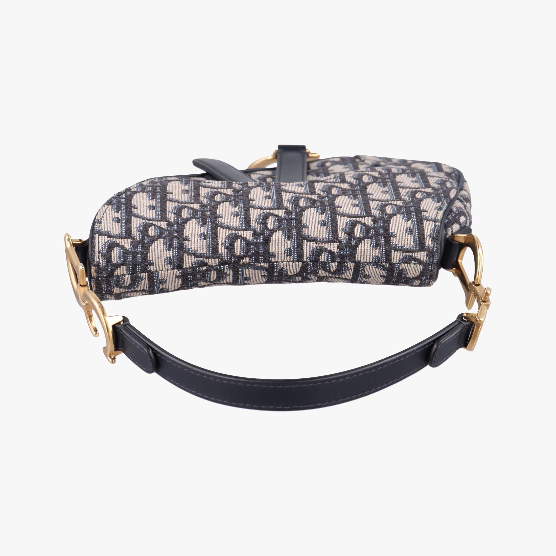 Saddle Navy×grey Jacquard × Leather 03-RU-0178サドル ネイビー×グレー ジャガード×レザー 03-RU-0178