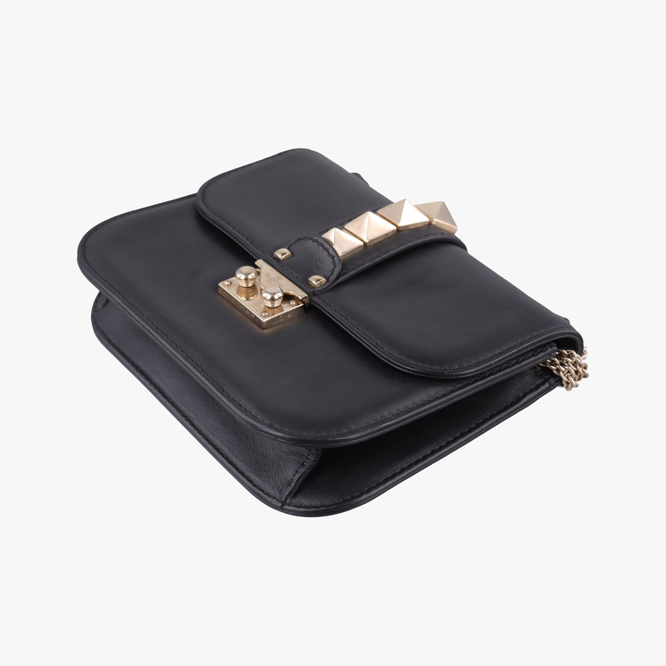 Rockstud Glam Lock Black Leather BL-L312VIT2ロックスタッズグラムロックスモール ブラック レザー BL-L312VIT2