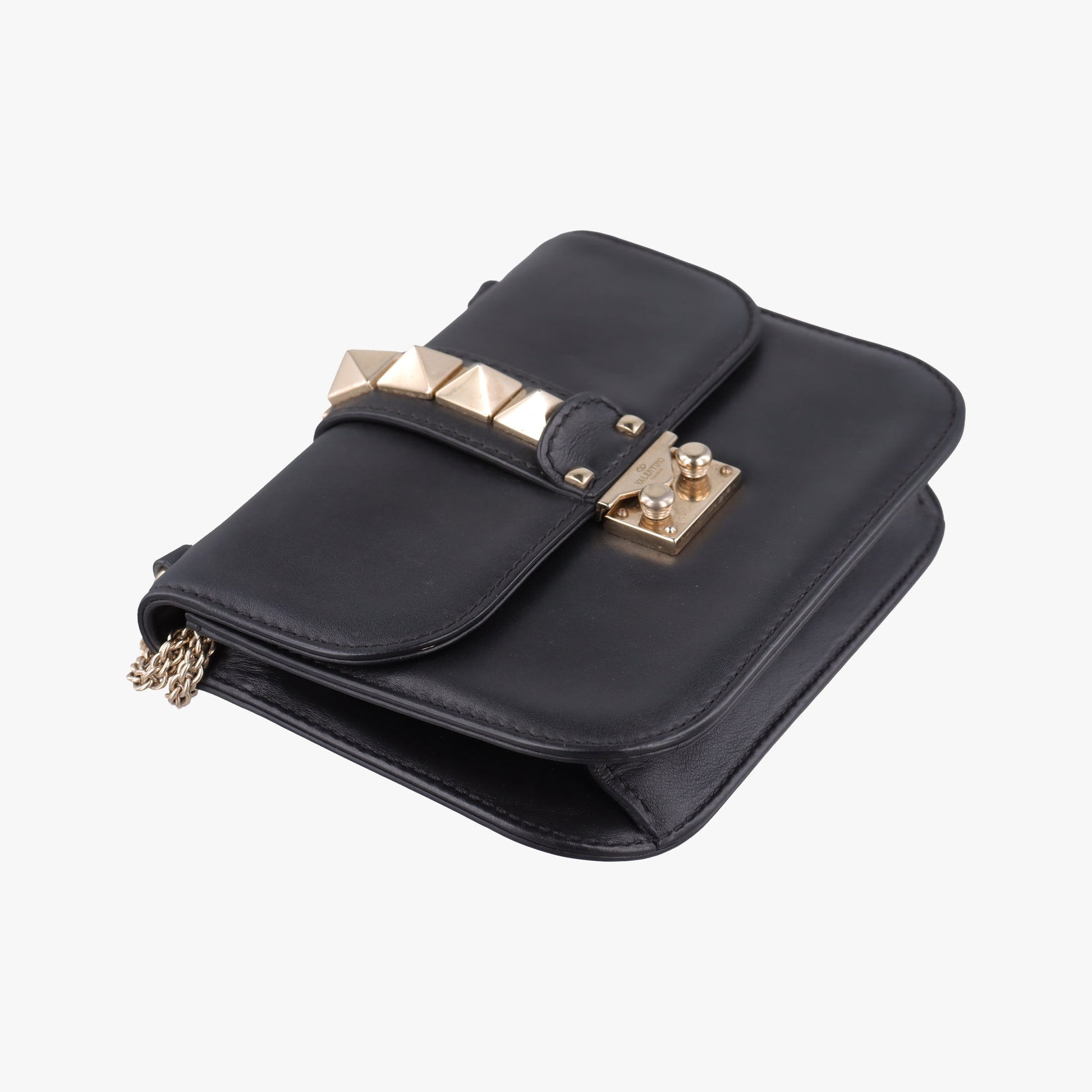 Rockstud Glam Lock Black Leather BL-L312VIT2ロックスタッズグラムロックスモール ブラック レザー BL-L312VIT2