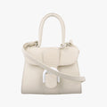 Pre-owned Delvaux Brillon MM White Leather  shoulderbag | stylenewstar