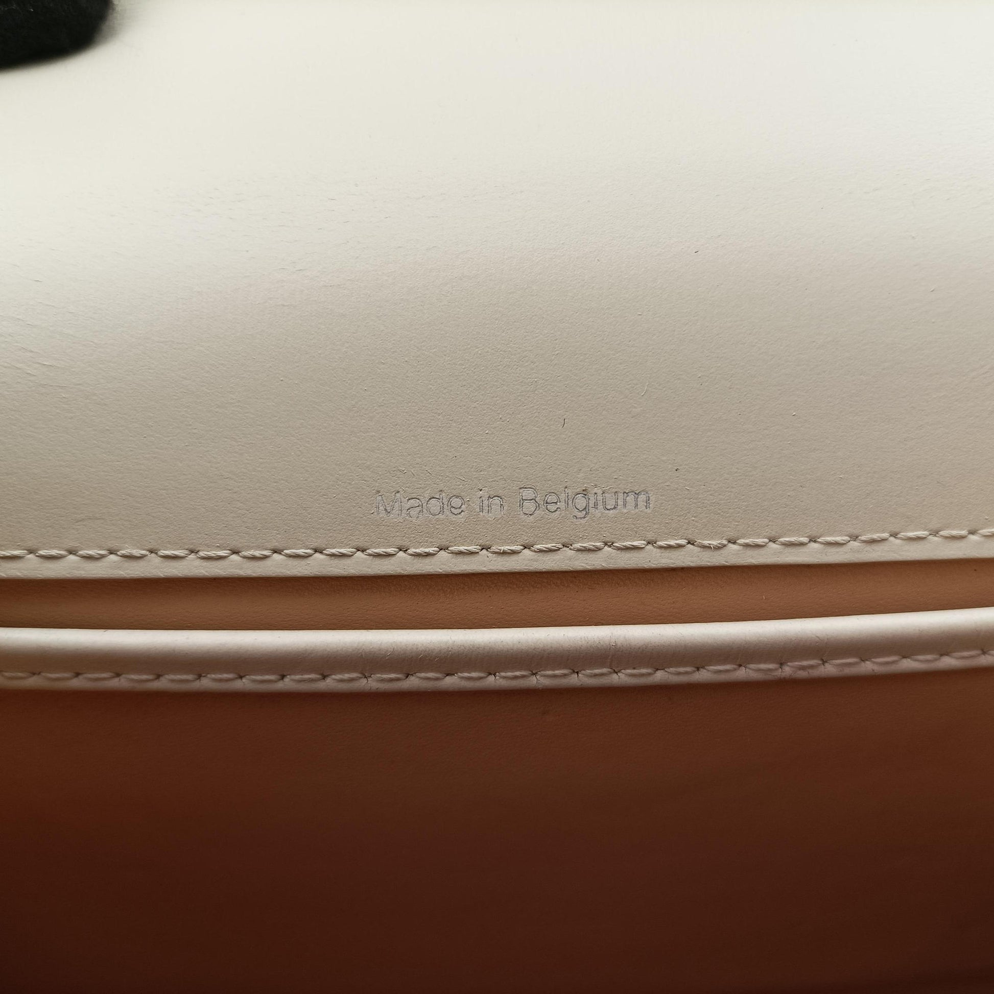Pre-owned Delvaux Brillon MM White Leather  shoulderbag | stylenewstar